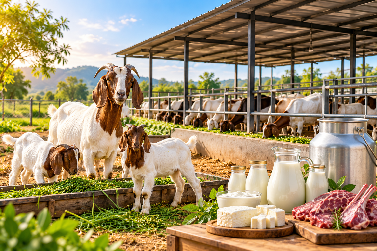 Goat Farming (Meat + Milk)